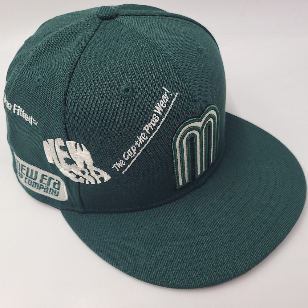 Mexico Hat Fitted 7 5/8 New Era 59Fifty Green White National Team Baseball Men